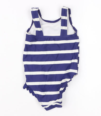 Disney Girls Blue Striped Minnie Mouse One Piece Swimwear