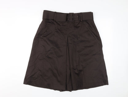 Next Women Brown Size 16 Skirt with Buckle Accent