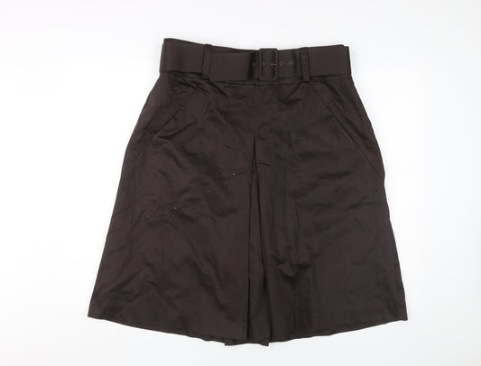 Next Women Brown Size 16 Skirt with Buckle Accent