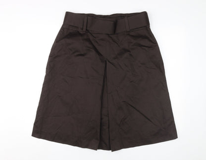 Next Women Brown Size 16 Skirt with Buckle Accent