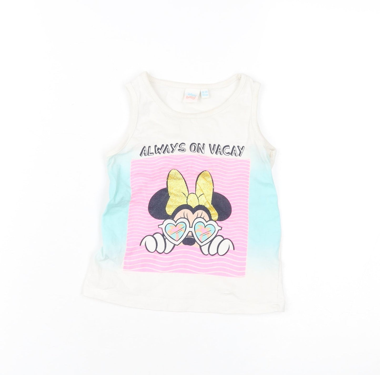 Disney Girls 18-24M Multicoloured Tank with Minnie Mouse Graphic