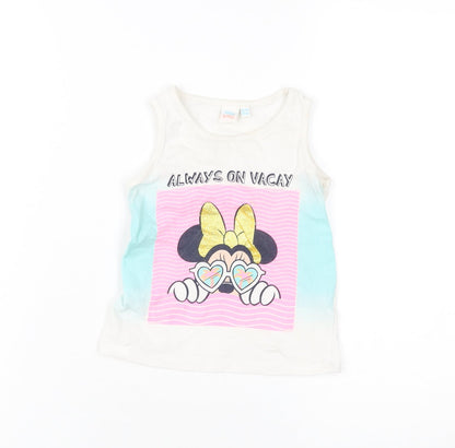 Disney Girls 18-24M Multicoloured Tank with Minnie Mouse Graphic