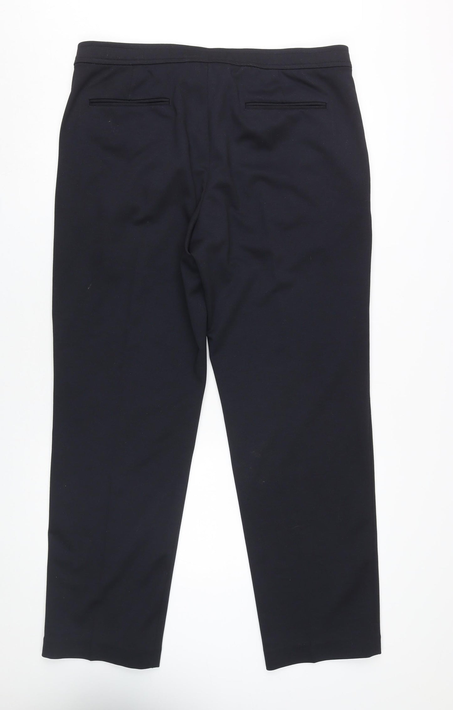 Marks and Spencer Men's Black Regular Trousers 38
