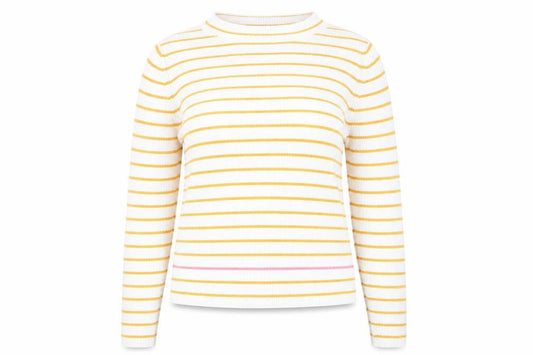 Pieces Women's Multicoloured Striped Pullover, S