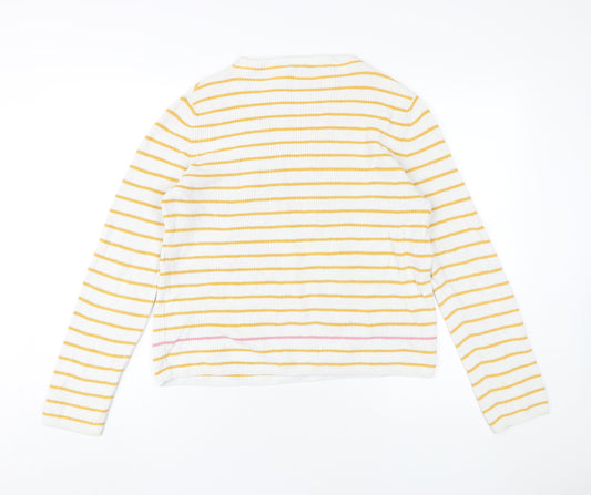Pieces Women's Multicoloured Striped Pullover, S