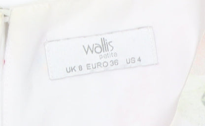 Womens UK Size 8 Wallis Multicoloured Basic Blouse