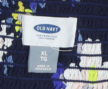 Old Navy Women's Multicoloured XL A-Line Floral Dress