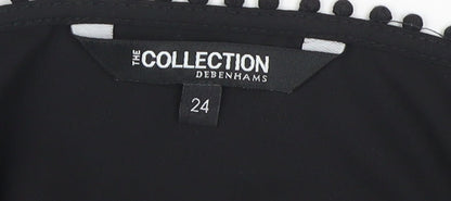 Debenhams Women's Black Cold Shoulder Blouse - Size 24