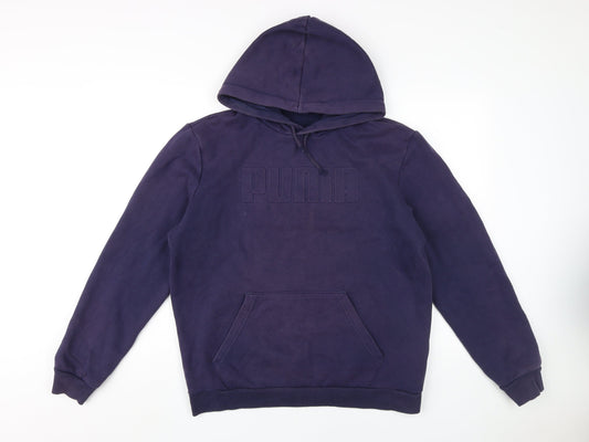 Mens UK Size M PUMA Purple Pullover Hoodie