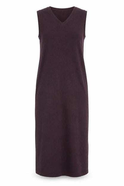 Front view of L.L. Bean Women's Purple Long Sheath Dress S