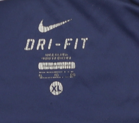 Nike Men's Blue XL Polo Top for Gym & Training