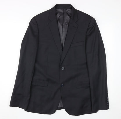 Mens UK Size 40 DKNY Regular Black Suit Jacket