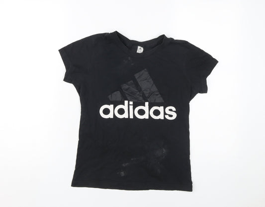 Womens UK Size XS adidas Black  T-Shirt