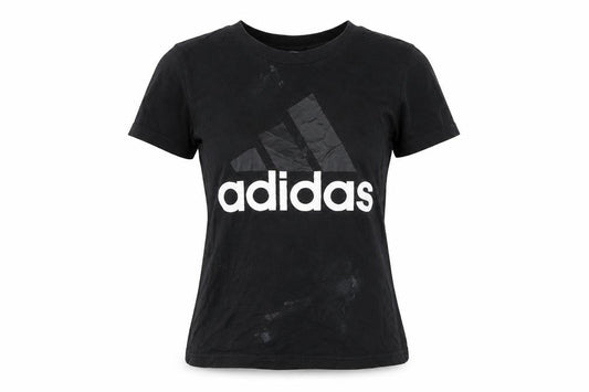 Front view of Adidas Women's Black XS T-Shirt, Casual Sporty Style
