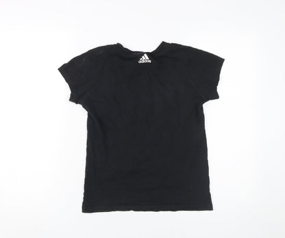 Womens UK Size XS adidas Black  T-Shirt