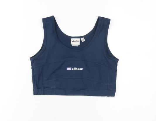 Ellesse Women's Blue Cropped Tank Top, Size 14