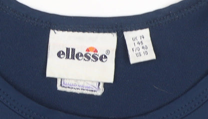 Ellesse Women's Blue Cropped Tank Top, Size 14
