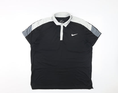Nike Men's Black XL Polo Shirt, Gym-Ready