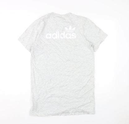 Unisex Adults UK Size XS adidas Grey Basic T-Shirt