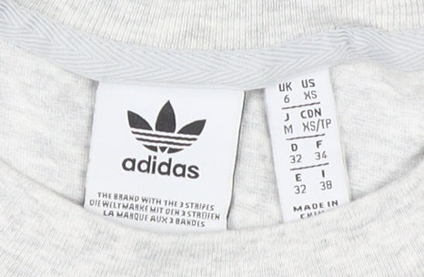 Unisex Adults UK Size XS adidas Grey Basic T-Shirt