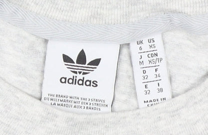 Unisex Adults UK Size XS adidas Grey Basic T-Shirt