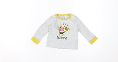 Disney Unisex Baby Grey Tigger T-Shirt, 9-12 Months