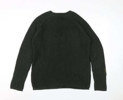 Unisex Adults UK Size L Brave Soul Green Pullover Jumper