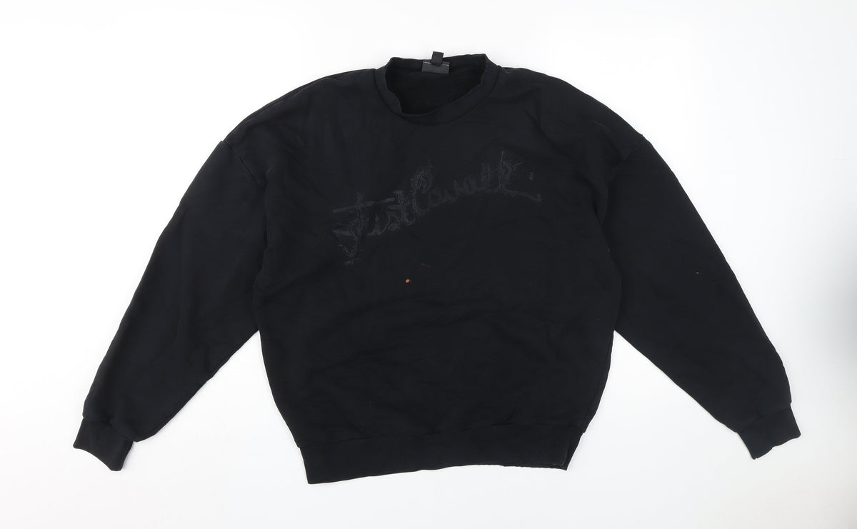 Just Cavalli Men's Black Pullover Sweatshirt M