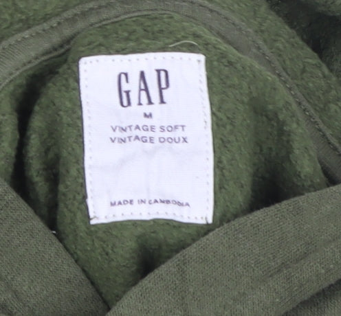 Mens UK Size M Gap Green Pullover Hoodie