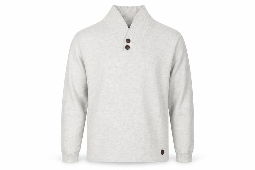 Mens UK Size M Marks and Spencer Grey Henley Jumper