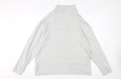 Marks and Spencer Men's Grey Henley Jumper M