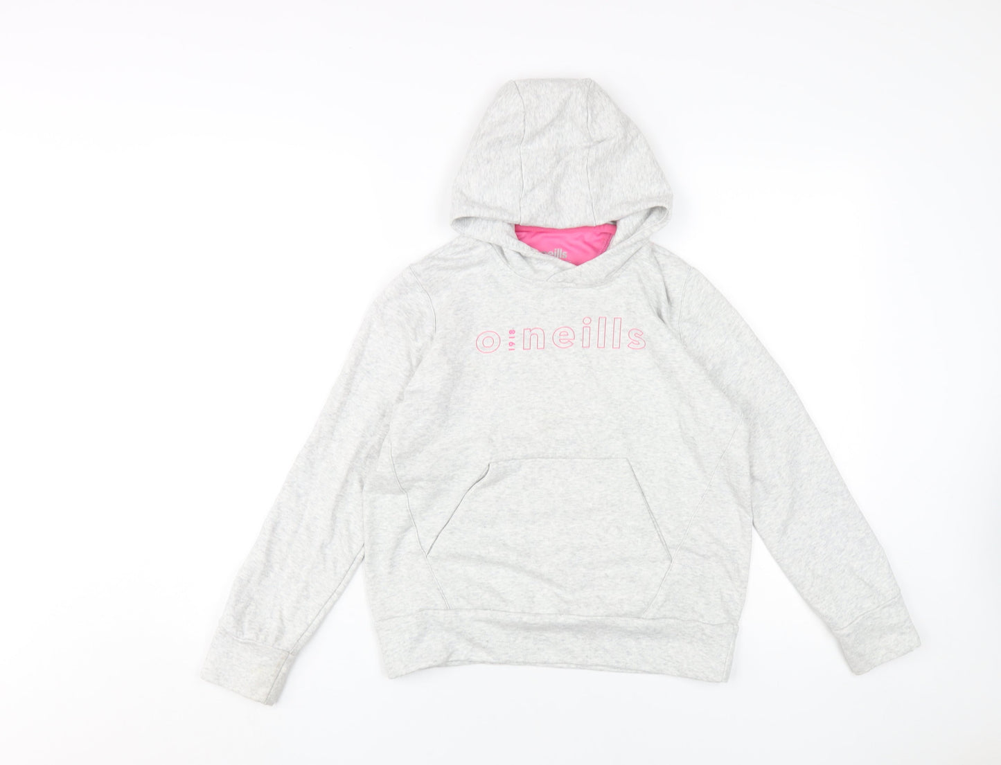 O'Neills Girls Grey Pullover Hoodie Age 10-11 Regular Fit