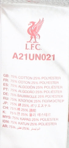 L.F.C. Grey Girls Hoodie, 7-8 Years, Long Sleeve, Logo, Casual