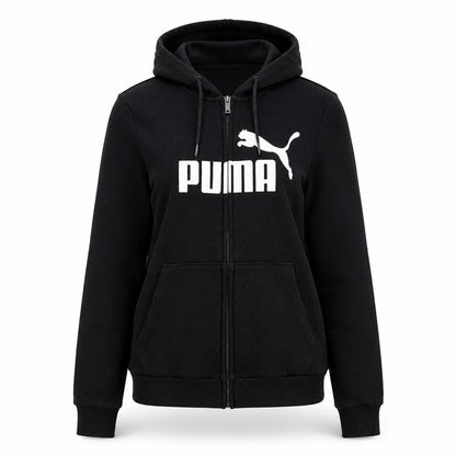 Womens UK Size 8 PUMA Black Full Zip Hoodie