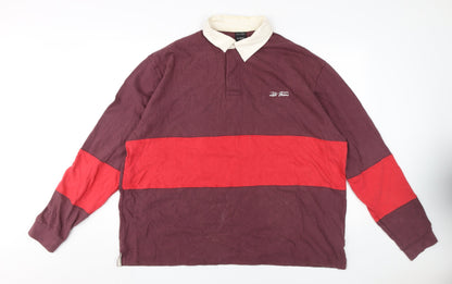 iets frans... Men's Red Long Sleeve Polo L