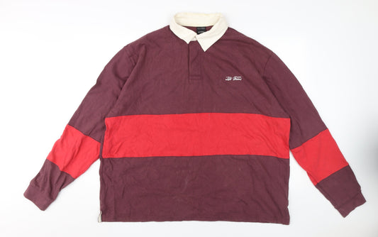 iets frans... Men's Red Long Sleeve Polo L