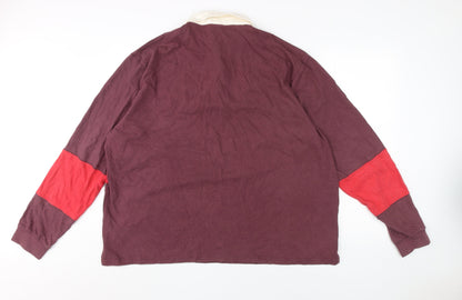 iets frans... Men's Red Long Sleeve Polo L