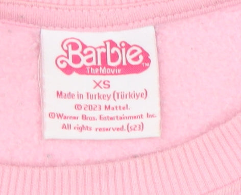 Barbie Women's Pink Pullover Hoodie XS
