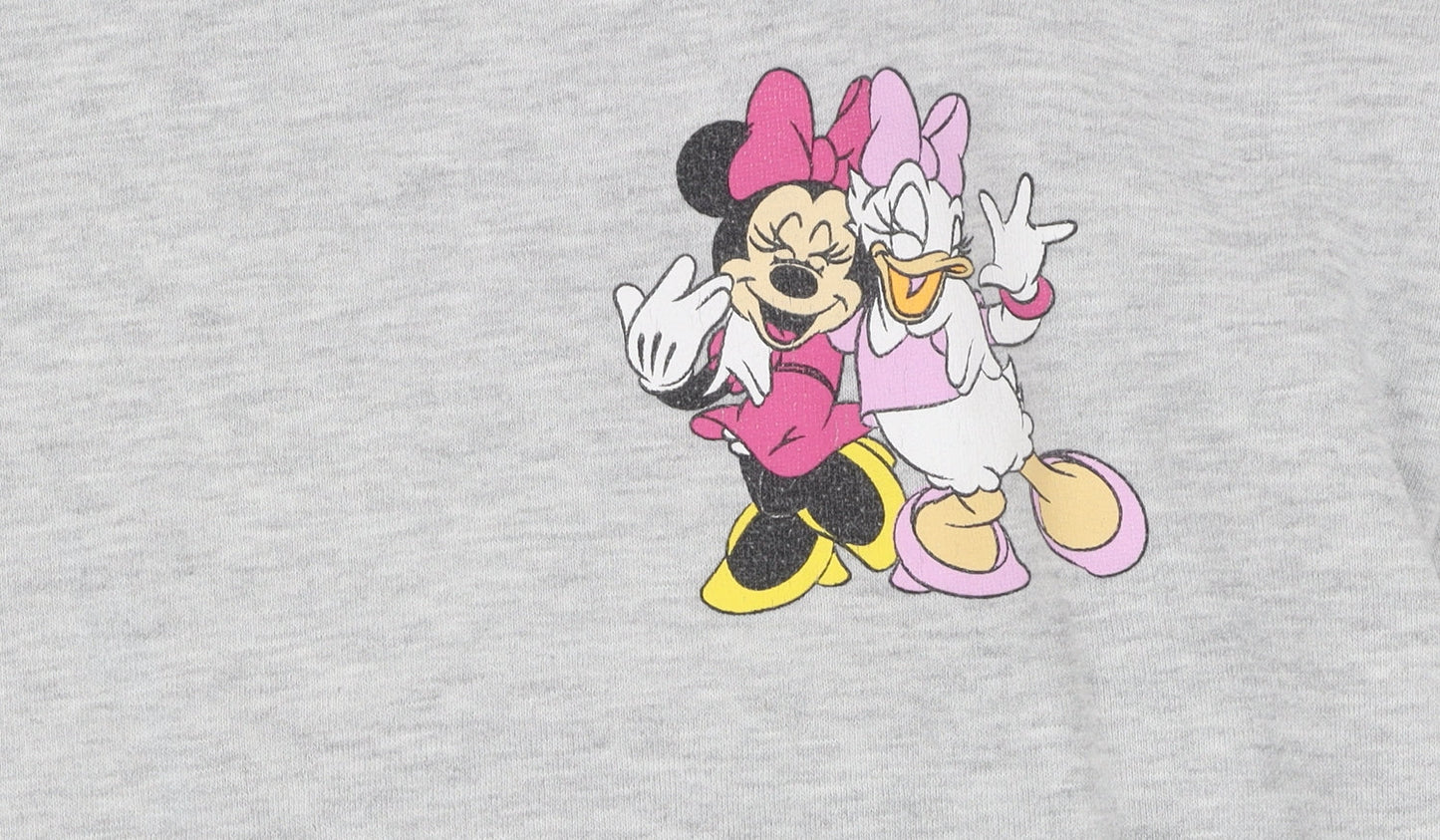 George Girls Grey Minnie Mouse Sweatshirt 9-10Y Pullover Cotton