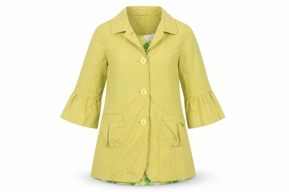 Womens UK Size 12 Unknown Yellow Overcoat