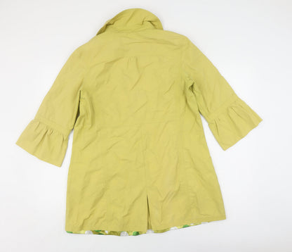 Womens UK Size 12 Unknown Yellow Overcoat