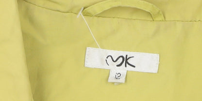 Womens UK Size 12 Unknown Yellow Overcoat
