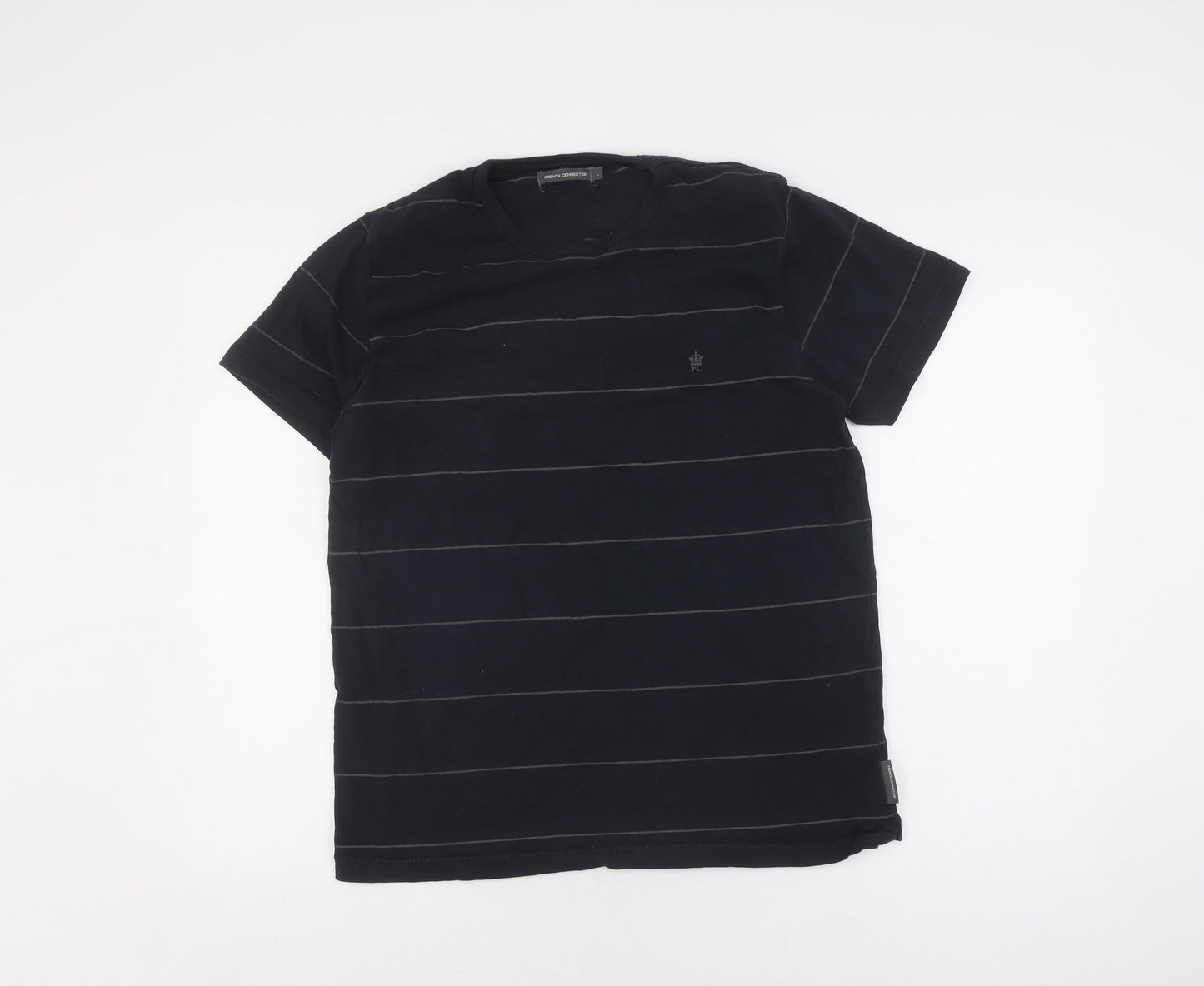 Mens UK Size L French Connection Black  T-Shirt