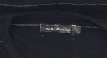 Mens UK Size L French Connection Black  T-Shirt
