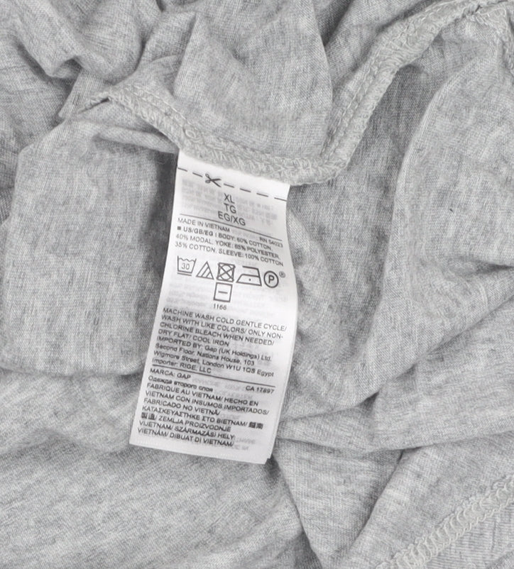 GAP Women's Grey Sleeveless Crochet Accented Dress