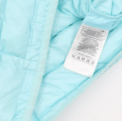 Womens UK Size XS adidas Blue Puffer Jacket