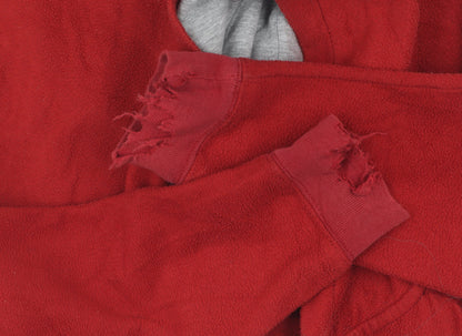 Gap Boys Red Full Zip Hoodie 6-7 Years with Logo Hooded Casual