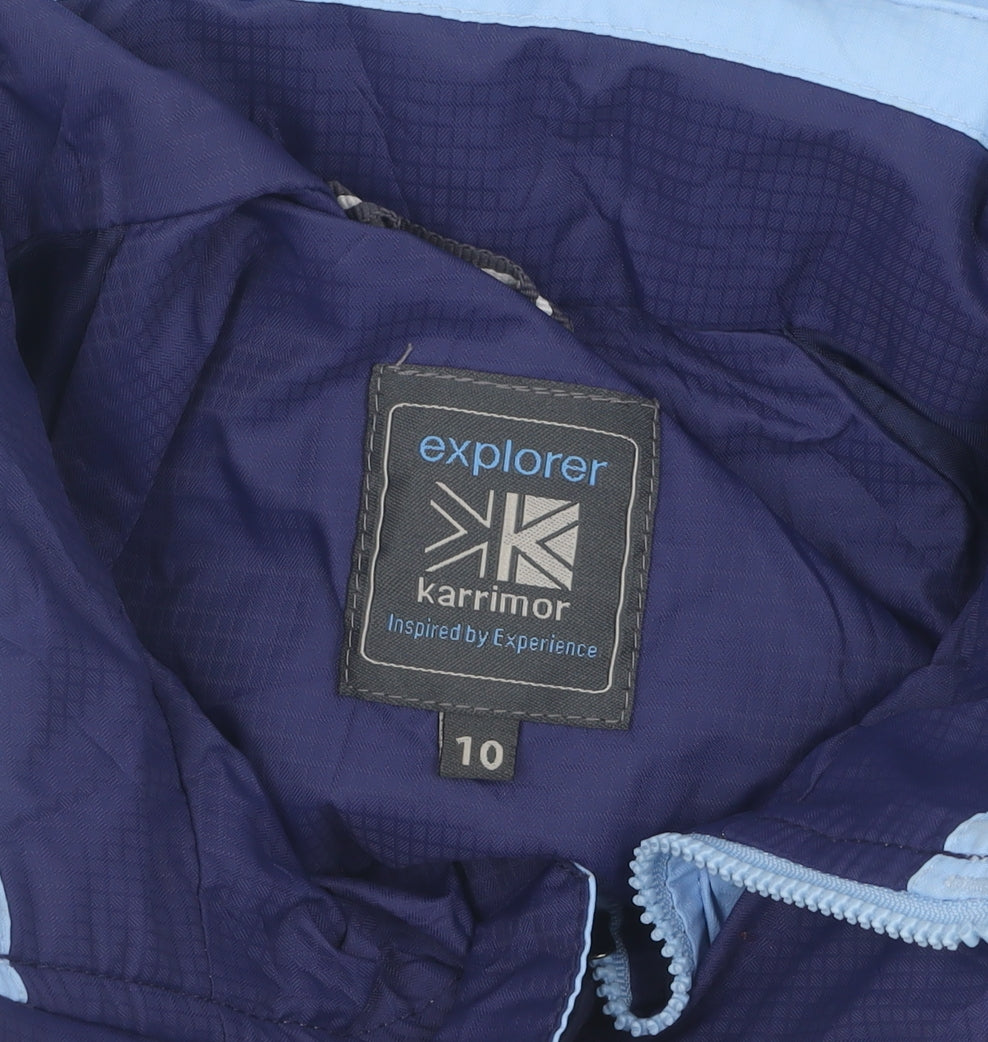 Karrimor Girls Blue Puffer Jacket M Mid-Length