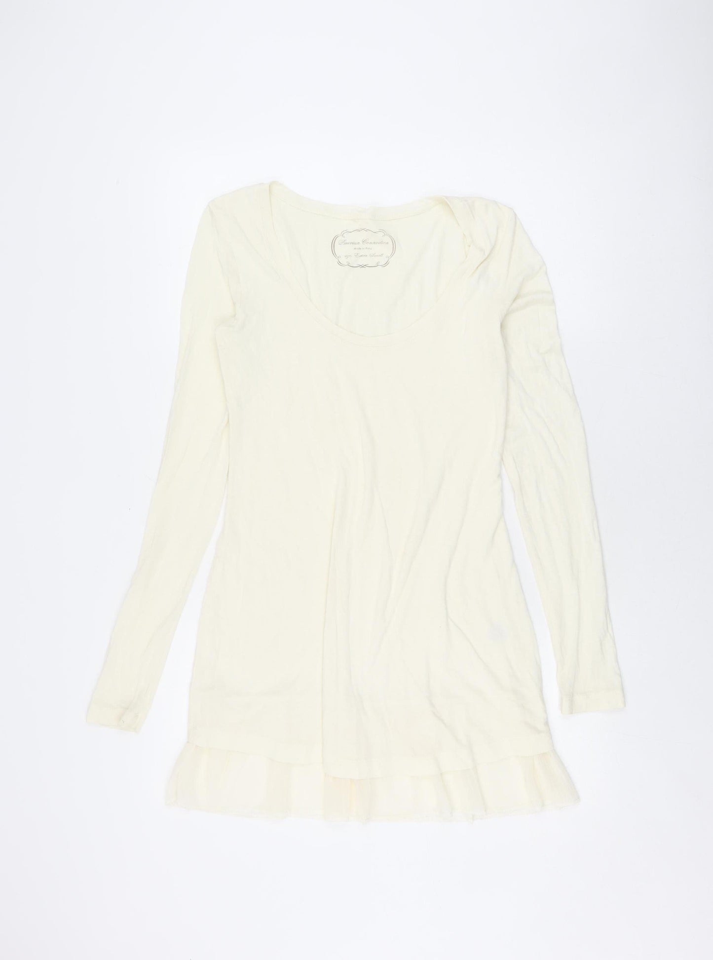 Womens UK Size XS Peruvian Connection Ivory  Blouse