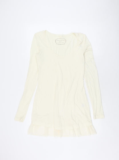 Womens UK Size XS Peruvian Connection Ivory  Blouse